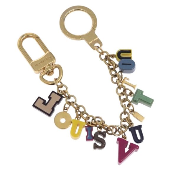 LOUIS VUITTON Porte Cles Chainne Playtime Charm metal Gold M66202 LV Auth 131847 - Picture 10 of 13